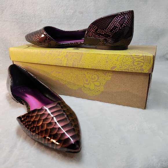 *New Low Price!* Mix no. 6 Fabiana Flats Purple Snake - Picture 10 of 10